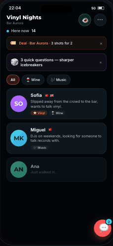 Guest app — who's here now showcase